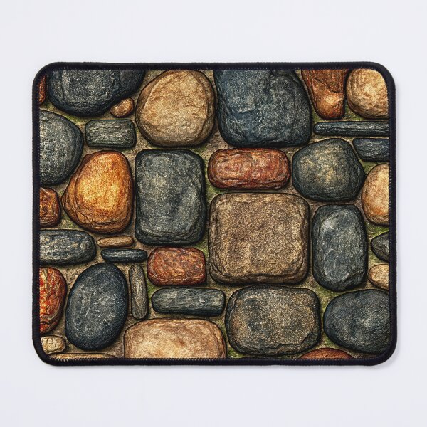 Item preview, Mixed River Rock Cobblestone Wall Texture designed and sold by Piotrek0001.
