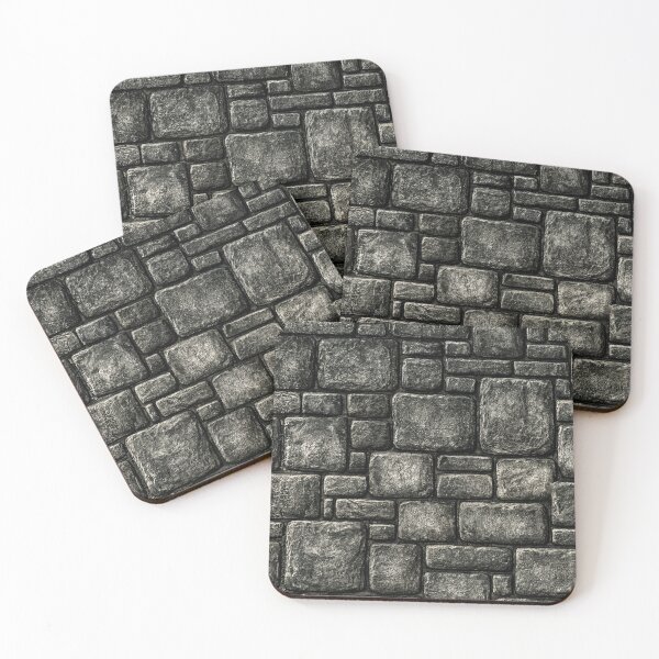 Item preview, Tightly Packed Grey Granite Castle Wall Art designed and sold by Piotrek0001.