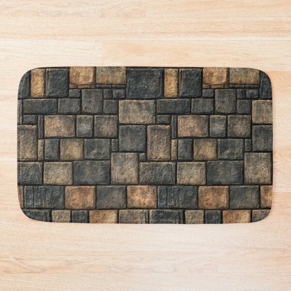 Item preview, Warm Terracotta and Brown Stacked Stone Wall designed and sold by Piotrek0001.