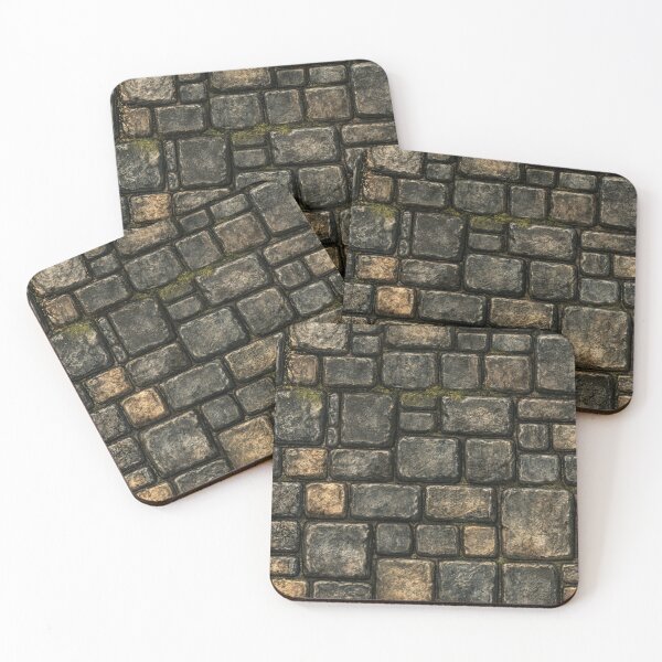 Item preview, Weathered Grey Cobblestone with Subtle Moss designed and sold by Piotrek0001.