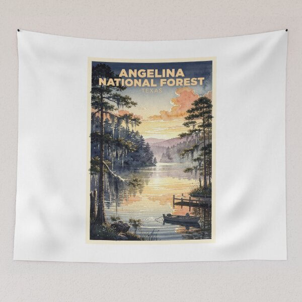 Item preview, Angelina National Forest Texas Vintage Watercolor Travel designed and sold by Teelogic.