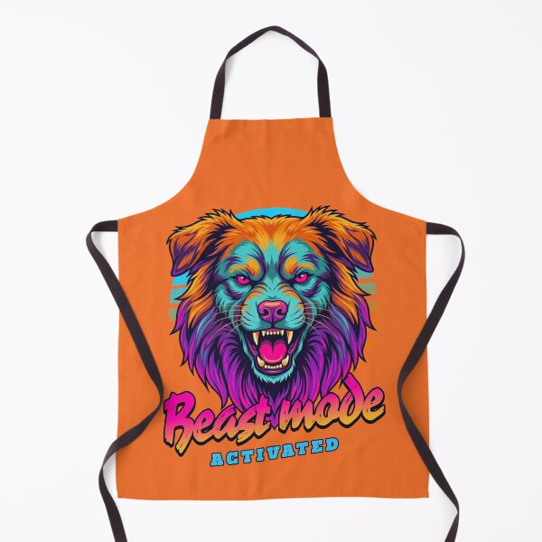 Item preview, Australian Shepherd Beast Mode - Neon Cyberpunk Horror designed and sold by PixelsPaws.