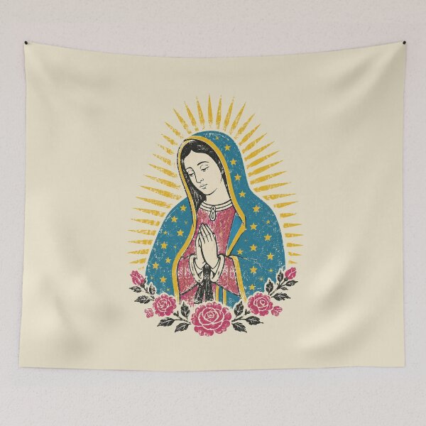 Item preview, Virgen de Guadalupe Rose Folk Art designed and sold by El Brown Mercado.