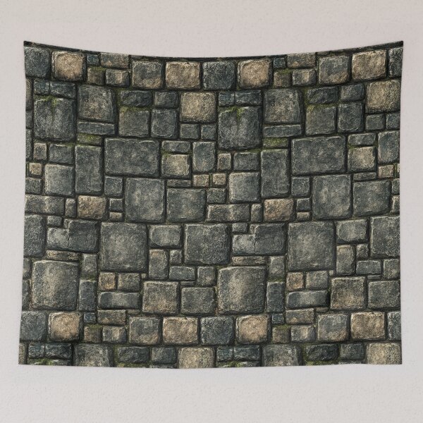 Item preview, Old World Grey Stone Blocks with Mossy Accents designed and sold by Piotrek0001.