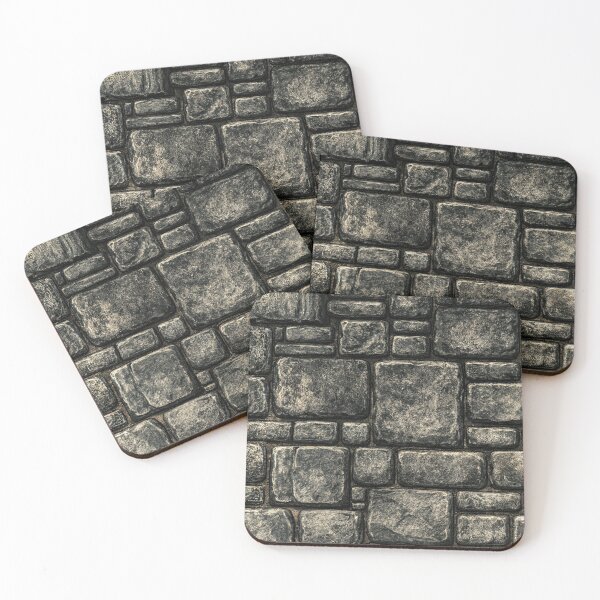 Item preview, Dark Charcoal Stacked Stone Fortress Wall Art designed and sold by Piotrek0001.