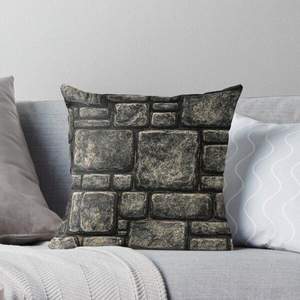 Item preview, Dark Charcoal Stacked Stone Fortress Wall Art designed and sold by Piotrek0001.