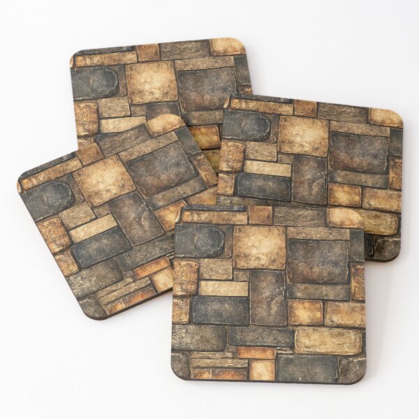 Item preview, Golden Brown Stacked Stone Masonry Texture designed and sold by Piotrek0001.