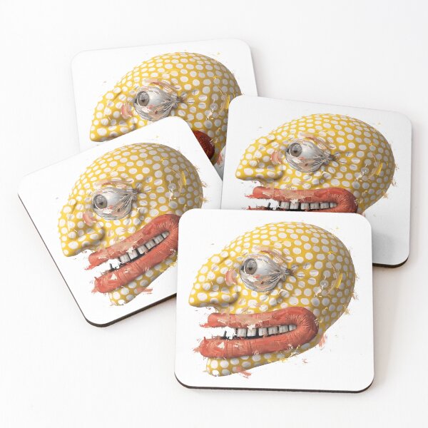 Item preview, Yellow Polka Dot Monster Face designed and sold by Yellow Zone.