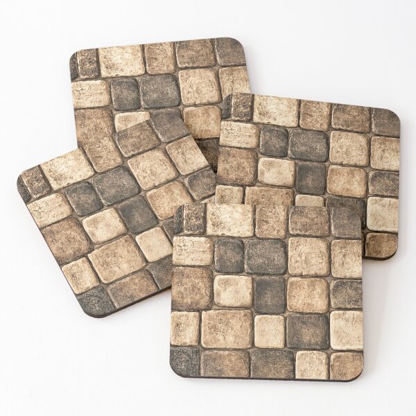 Item preview, Warm Beige Square Cut Stone Block Wall Art designed and sold by Piotrek0001.