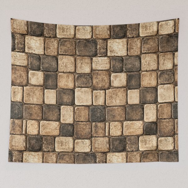 Item preview, Warm Beige Square Cut Stone Block Wall Art designed and sold by Piotrek0001.
