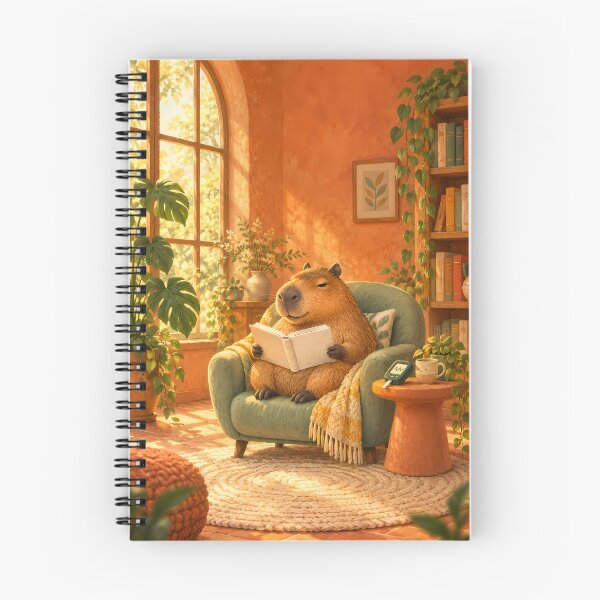 Item preview, Cozy Capybara Reading with Glucose Meter – Diabetes Art designed and sold by Jaani-T.