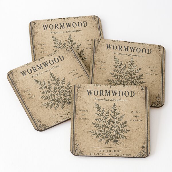 Item preview, Wormwood Vintage Apothecary Label designed and sold by Impossible Archive.