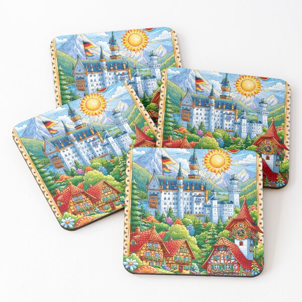 Item preview, Charming German Landscape with Castle and Homes designed and sold by Artessie.