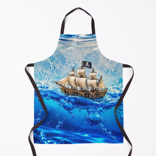 Item preview, Pirate Ship in Blue Liquid | Nautical Optical Illusion designed and sold by GSizzle1.