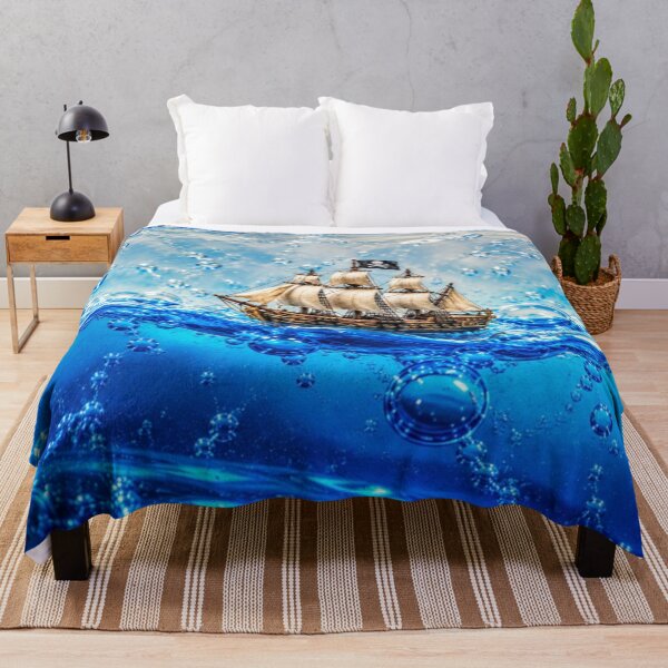Item preview, Pirate Ship in Blue Liquid | Nautical Optical Illusion designed and sold by GSizzle1.