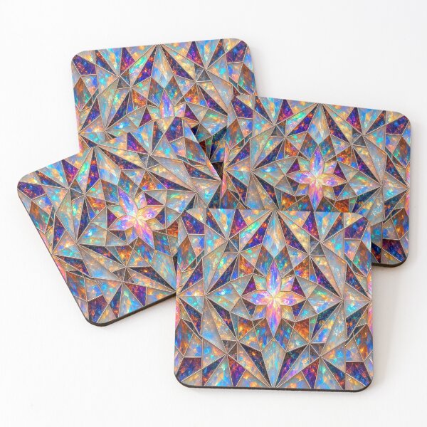 Item preview, Rainbow Stained Glass Crystal - Prismatic Geometric Vitray Star designed and sold by Breezes-of-Ida.