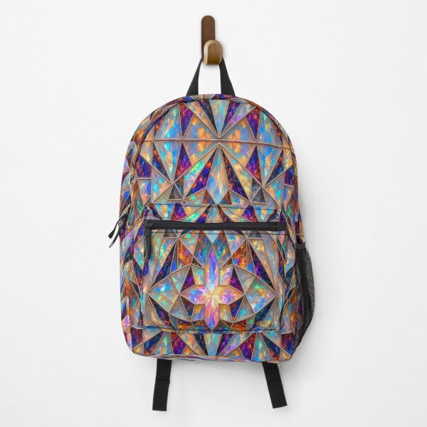 Item preview, Rainbow Stained Glass Crystal - Prismatic Geometric Vitray Star designed and sold by Breezes-of-Ida.