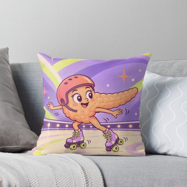 Item preview, Roller-Skating Pancreas – Cute Retro Anatomy Art designed and sold by Jaani-T.
