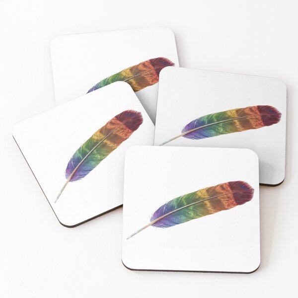 Item preview, Rainbow Feather Art designed and sold by PetalsPaws.