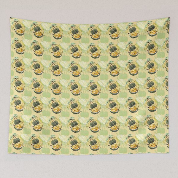 Item preview, Durian Happy Fruit Pattern designed and sold by Konopikyu.