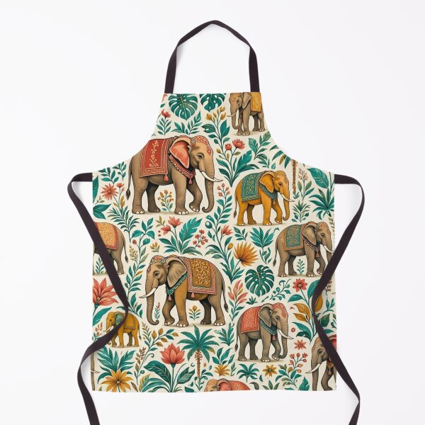 Item preview, : Ornate Elephant & Palm Tree Pattern | Boho Tropical Jungle designed and sold by Dogandesighn.