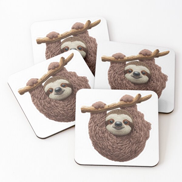 Item preview, Cute Crochet Sloth hanging on a Branch designed and sold by MargaretPolanco.