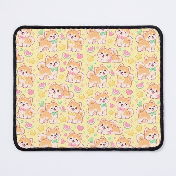 Item preview, Kawaii Gummy Akita Puppies Pastel Candy Pattern designed and sold by Soft Berry Studio.