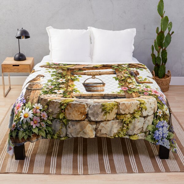 Item preview, Floral wishing well designed and sold by urbanshop7.
