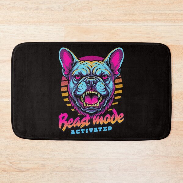 Item preview, French Bulldog Beast Mode - Neon Cyberpunk Horror designed and sold by PixelsPaws.