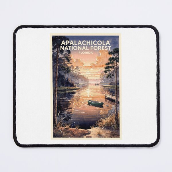 Item preview, Apalachicola National Forest Florida Vintage Watercolor Travel designed and sold by Teelogic.