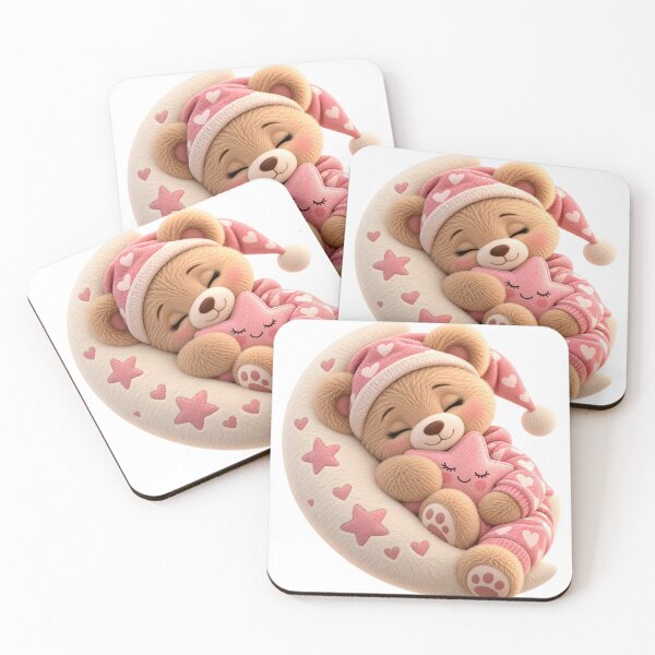 Item preview, Sleeping Teddy Bear on Crescent Moon designed and sold by Dovarune.