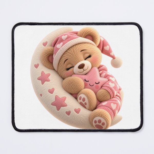 Item preview, Sleeping Teddy Bear on Crescent Moon designed and sold by Dovarune.
