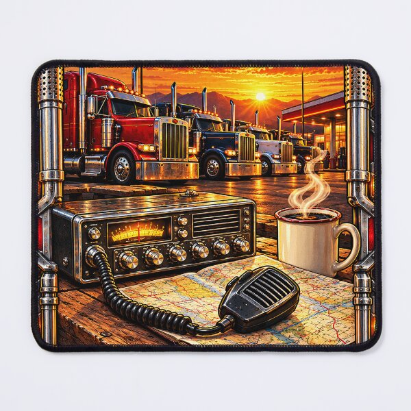 Item preview, Sunset Truck Stop & CB Radio designed and sold by NomadForge.