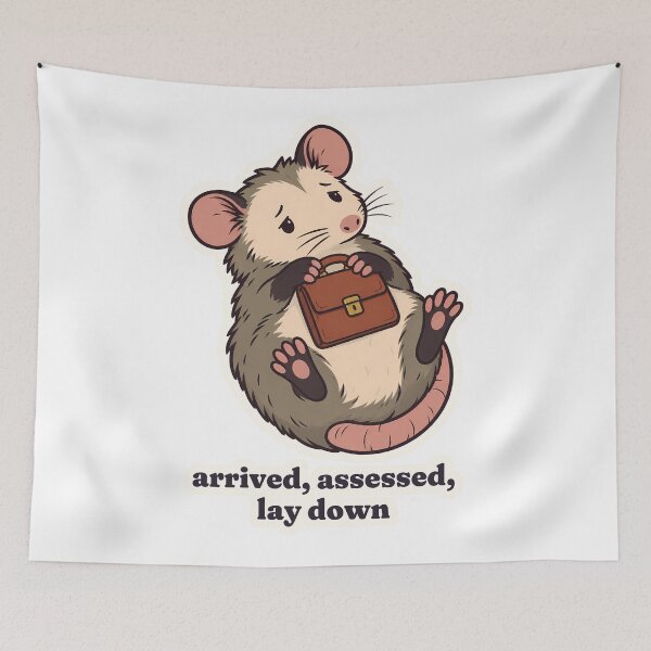 Item preview, Tired Possum Arrived Assessed Lay Down Burnout designed and sold by OuqCreations.