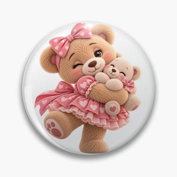 Item preview, Cute Teddy Bear Hugging Little Bear designed and sold by Dovarune.