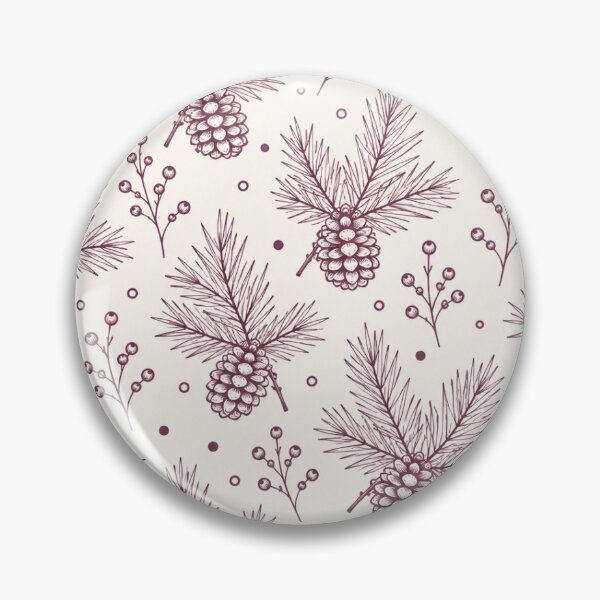 Item preview, Plum Pinecone and Pine Branches designed and sold by mycute-stickers.