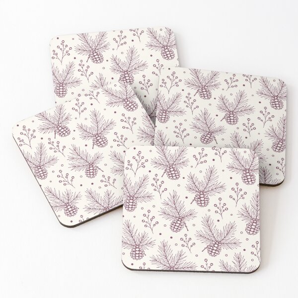 Item preview, Plum Pinecone and Pine Branches designed and sold by mycute-stickers.