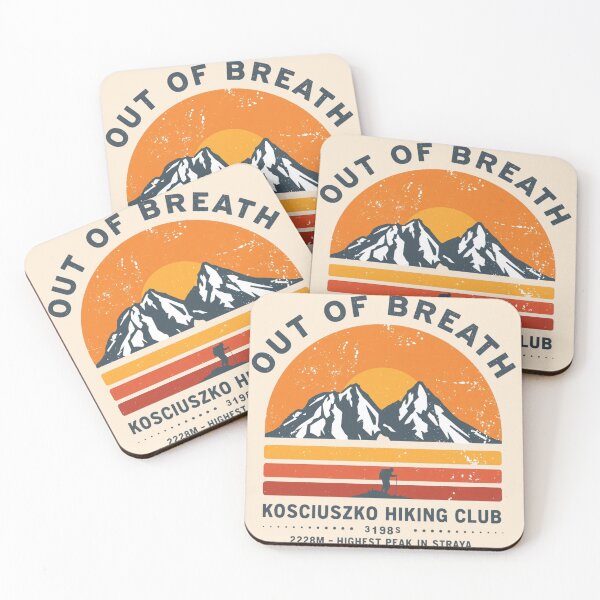 Item preview, Kosciuszko Retro Sunset Hiking Badge Straya Summit designed and sold by Yellowriversss.