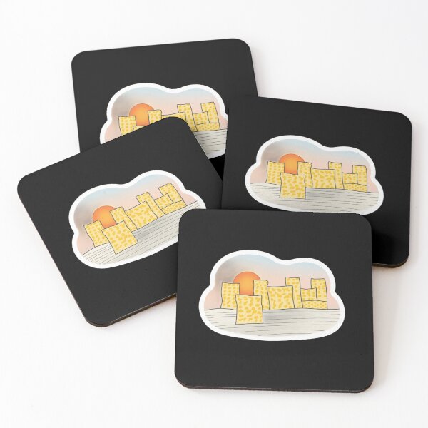 Item preview, Cheese City Sunset - Surreal Cheese Architecture Art designed and sold by UkrainianSpain.