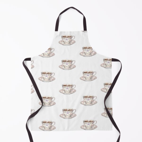 Item preview, Cute Vintage Tea Cup with Hot Tea and Pastel Flowers designed and sold by Inka Moon Design.