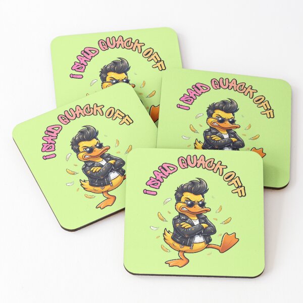 Item preview, I Said Quack Off Funny Rebel Duck designed and sold by ZeroContextArt.