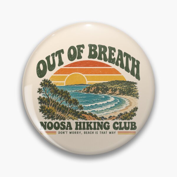 Item preview, Noosa Retro Coastal Hiking Badge Beach Paradise AU designed and sold by Yellowriversss.