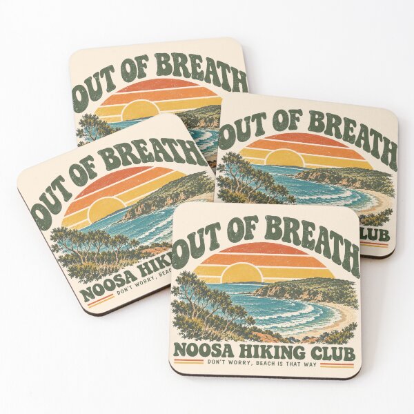 Item preview, Noosa Retro Coastal Hiking Badge Beach Paradise AU designed and sold by Yellowriversss.