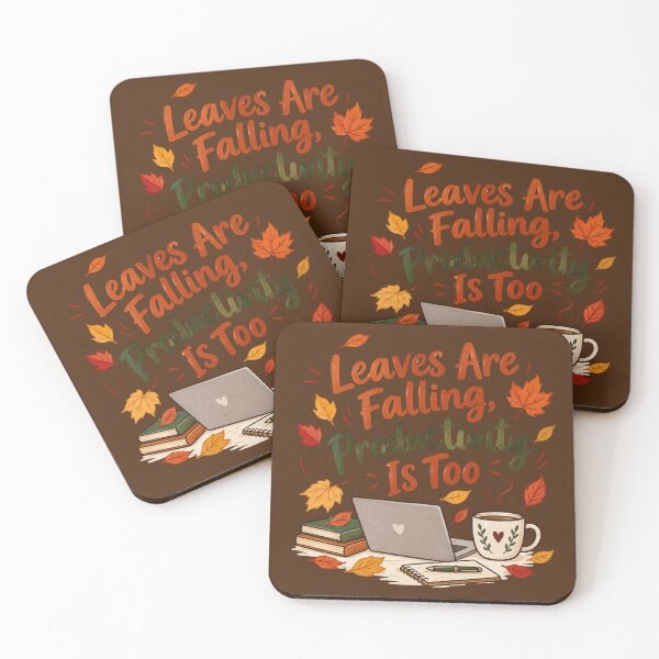 Item preview, Leaves Are Falling, Productivity Is Too – Funny Autumn Cozy Fall Productivity Design designed and sold by Everleaf Studio.