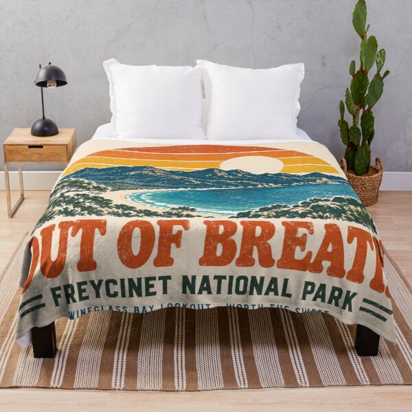 Item preview, Freycinet Retro Sunset Bay Hike Badge Tasmania designed and sold by Yellowriversss.