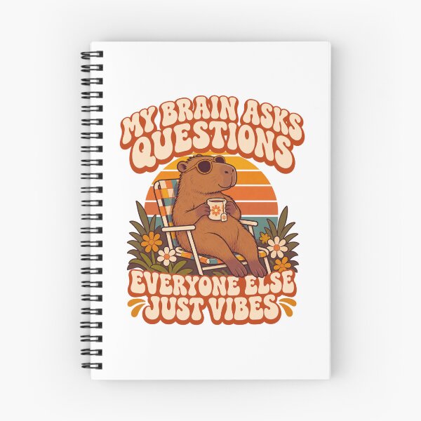 Item preview, MY BRAIN ASKS QUESTIONS, EVERYONE ELSE JUST VIBES designed and sold by LuveraxArt.