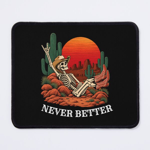 Item preview, Never Better Skeleton Cowboy designed and sold by ivonova.