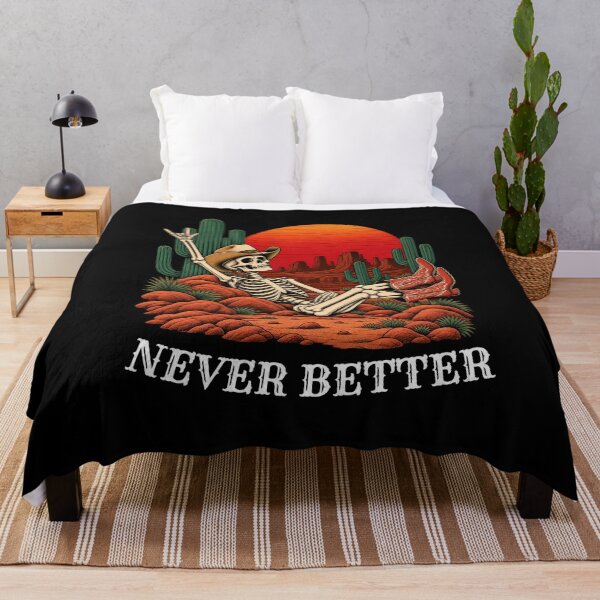 Item preview, Never Better Skeleton Cowboy designed and sold by ivonova.