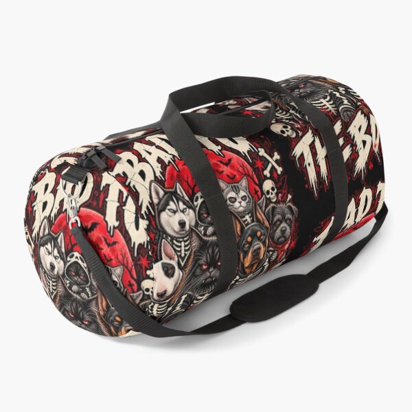 Item preview, Bad to the Bone – Gothic Skeleton Cats and Dogs Halloween Punk designed and sold by GrimCuteStudio.