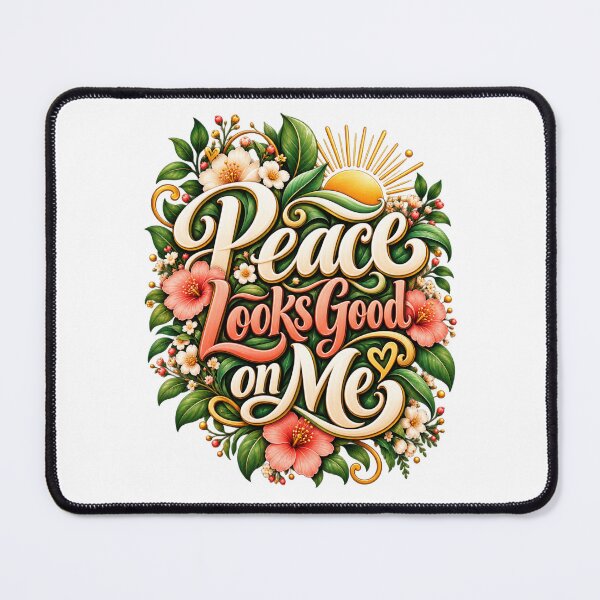 Item preview, Peace Looks Good on Me – Minimalist Botanical Self Care & Positive Mindset Design designed and sold by okay 2 look .